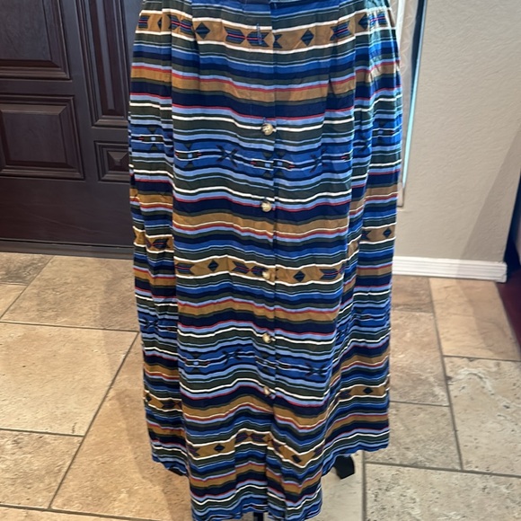 Southwest Denim and Rayon Skirt - Picture 3 of 10
